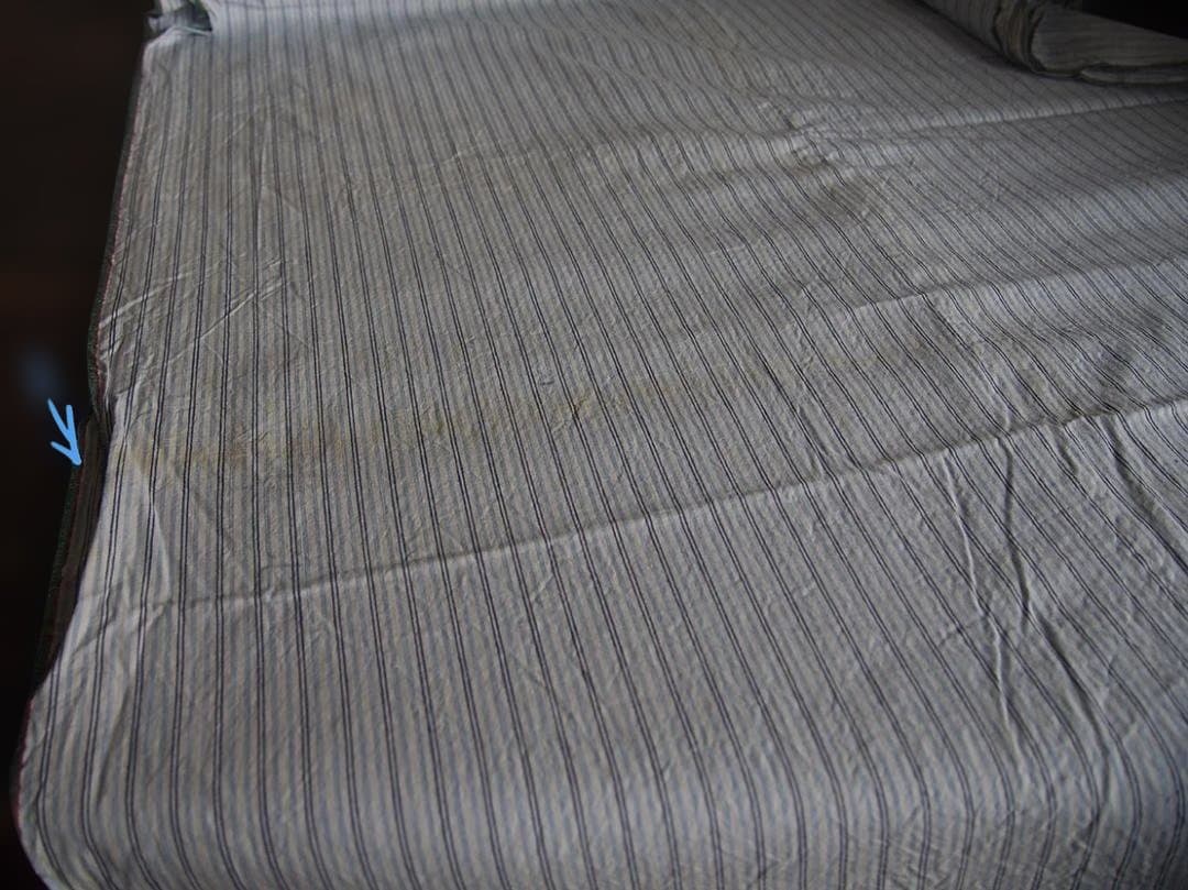 青系 ストライプ コットン 生地 71c×386c ファブリック 縞 /K299