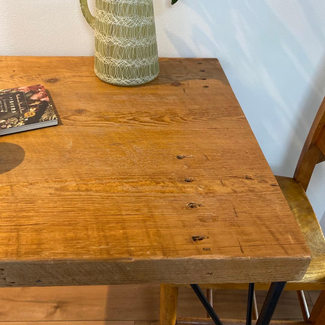 ‼️更に値下‼️お早めに★アンティーク古材テーブルアイアン脚カフェテーブル