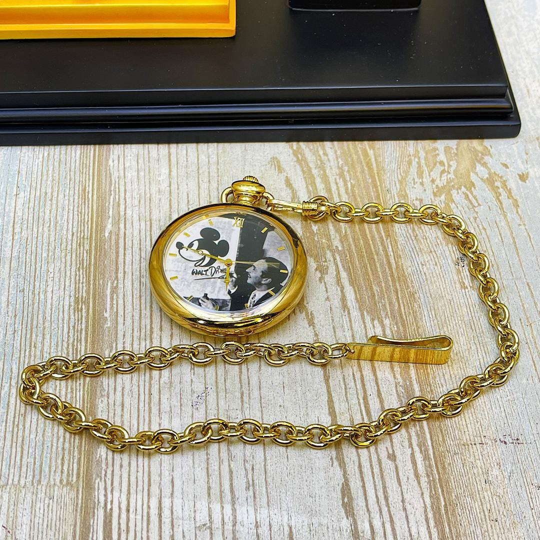 7500個限定 レア★ミッキーマウス ウォルトディズニー 懐中時計 時計スタンド