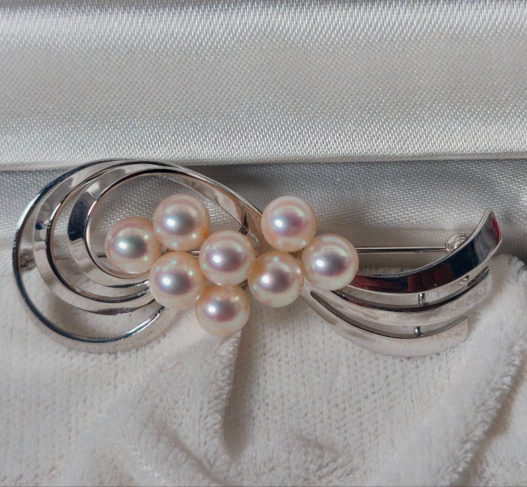 【美品 最高級!!】ミキモト ブローチ パール フォーマル 8珠 皇室御用達