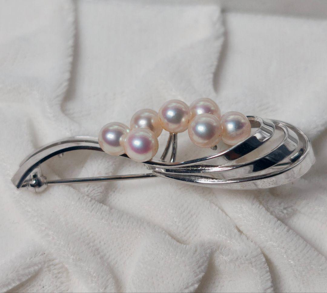 【美品 最高級!!】ミキモト ブローチ パール フォーマル 8珠 皇室御用達