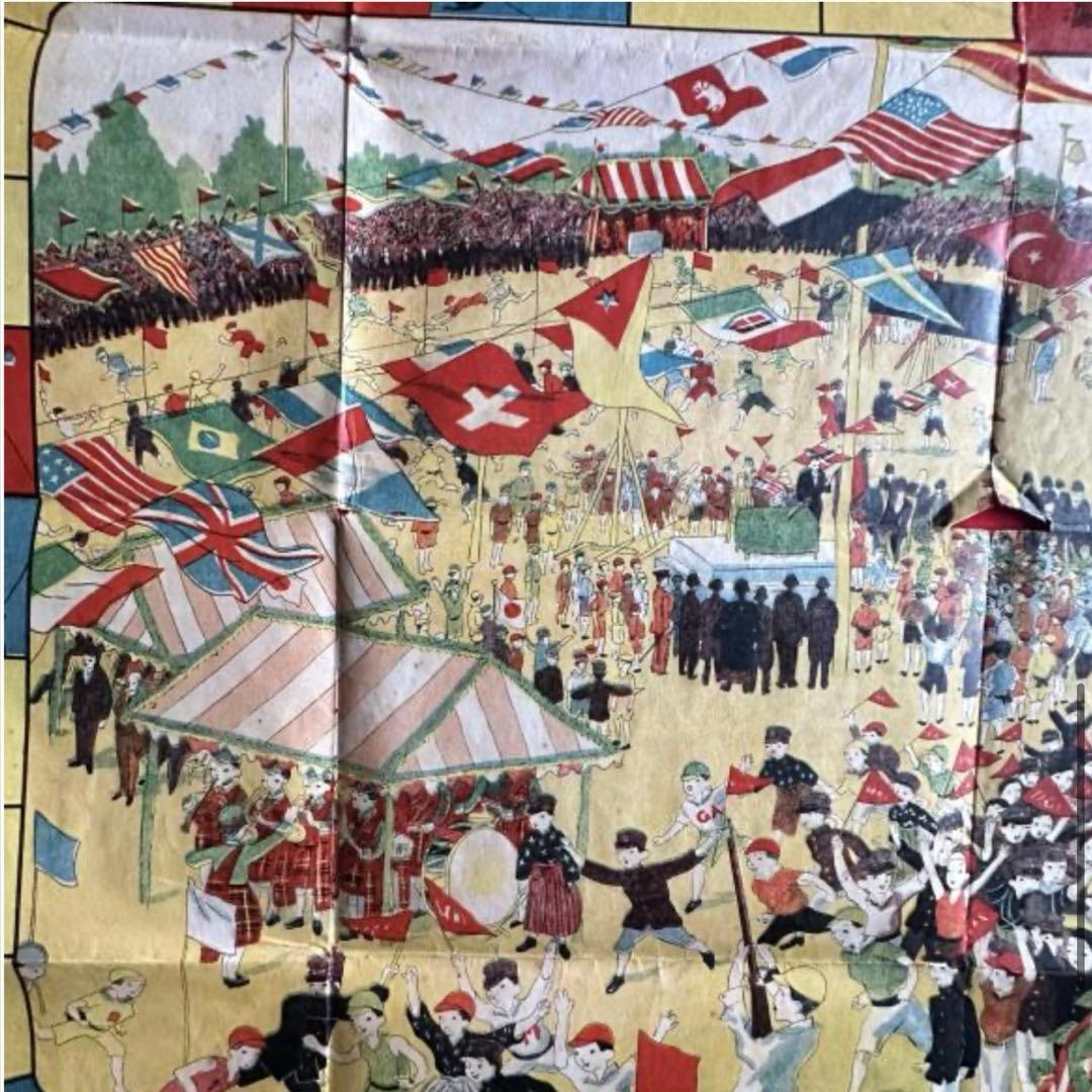 Z様へ感謝お嫁入り‼️大正 『オリンピック大競技双六』 と瓢鶯の鳴き徳利一対