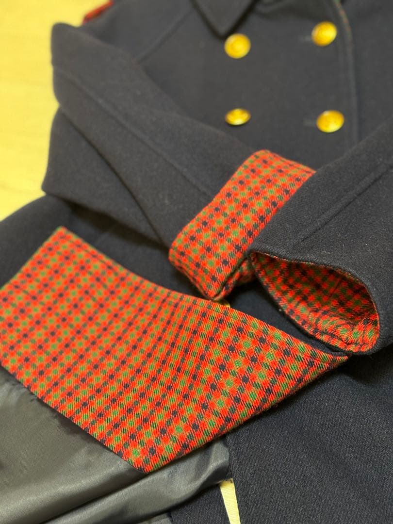 激レア 希少 旧タグ 金ボタン ファミリア チェック Pコート 120