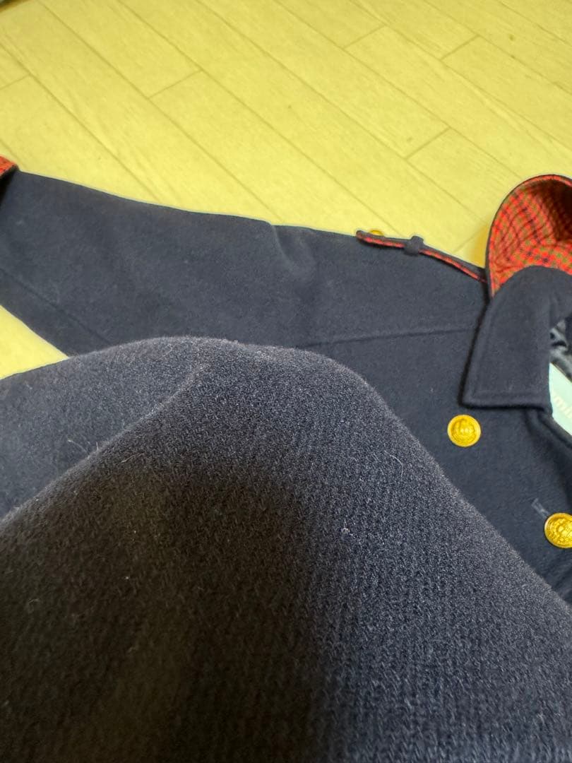 激レア 希少 旧タグ 金ボタン ファミリア チェック Pコート 120