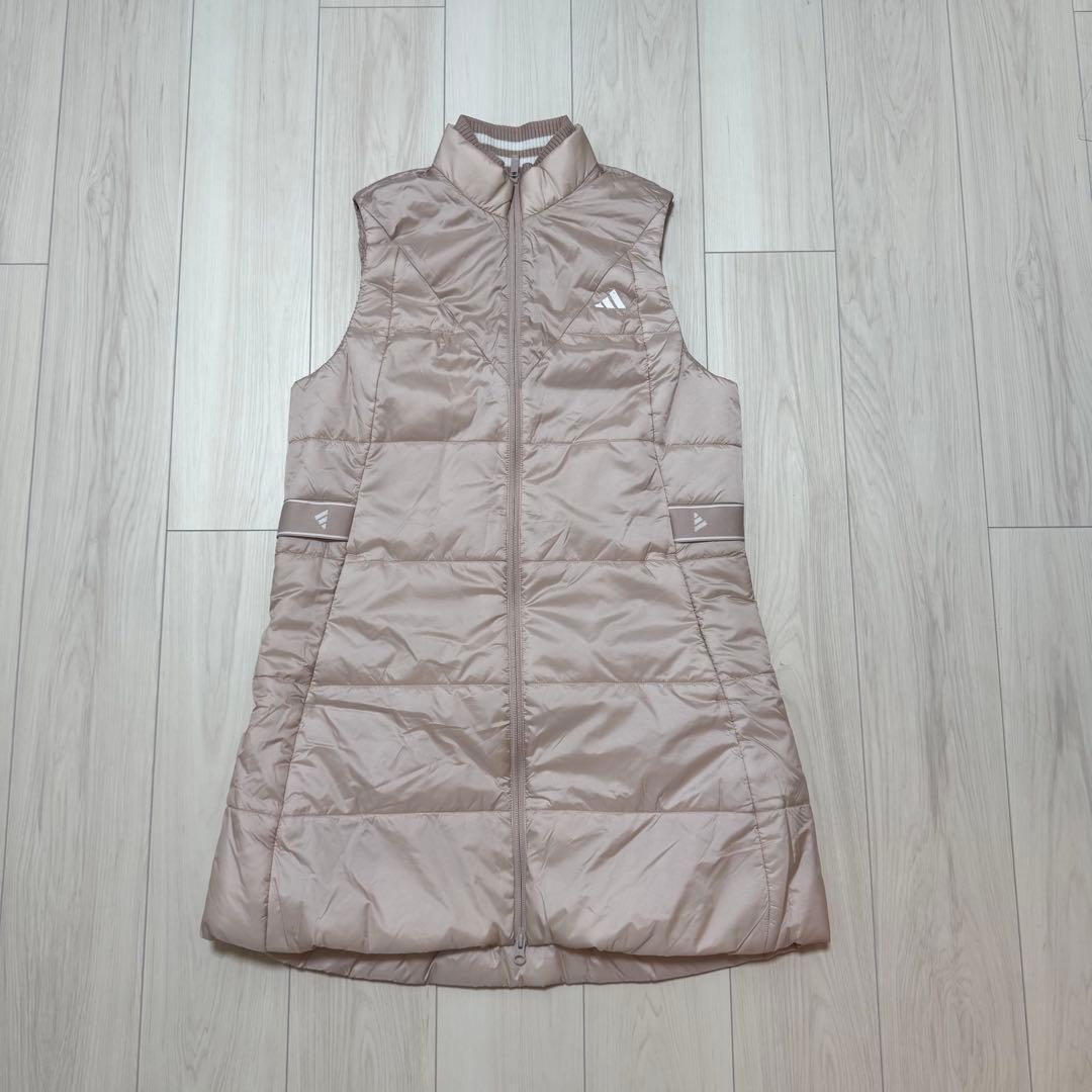 アディダス レディース ゴルフ 新品 ワンピース ジャケット ロング丈 ベージュ