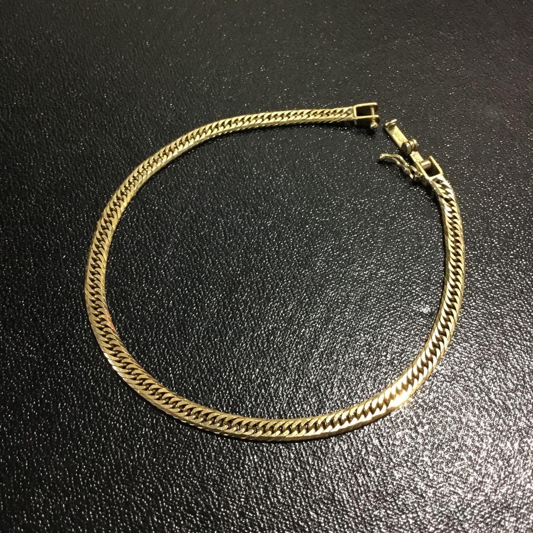 K18 金　造幣局検定　6面カットダブル喜平ブレスレット　5,1g