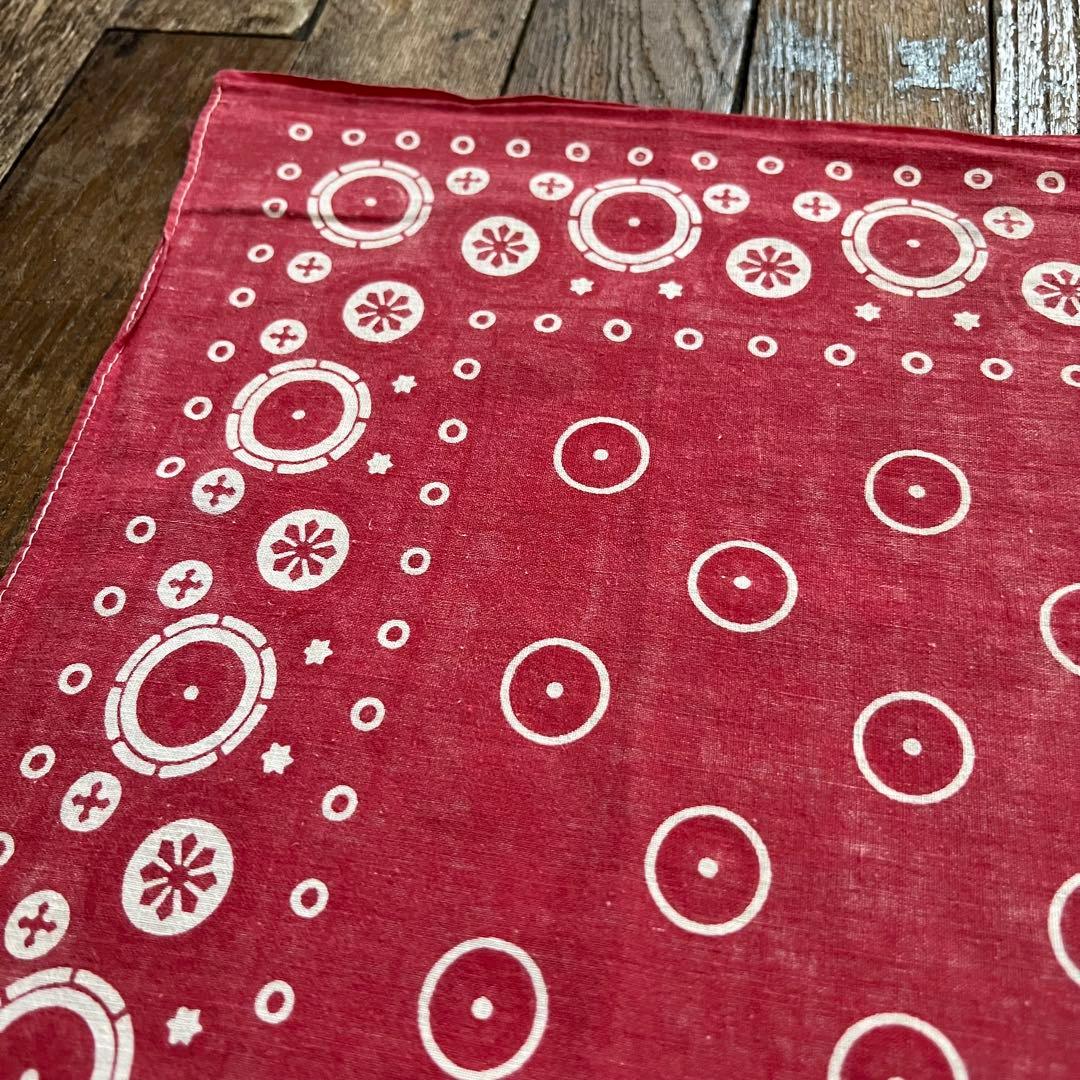 30s~40s ビンテージ バンダナ 両耳 バーズアイ ドット