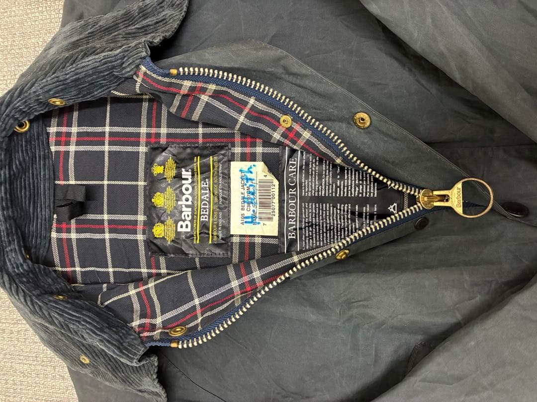 美品　90s Barbour Bedale 40 黒