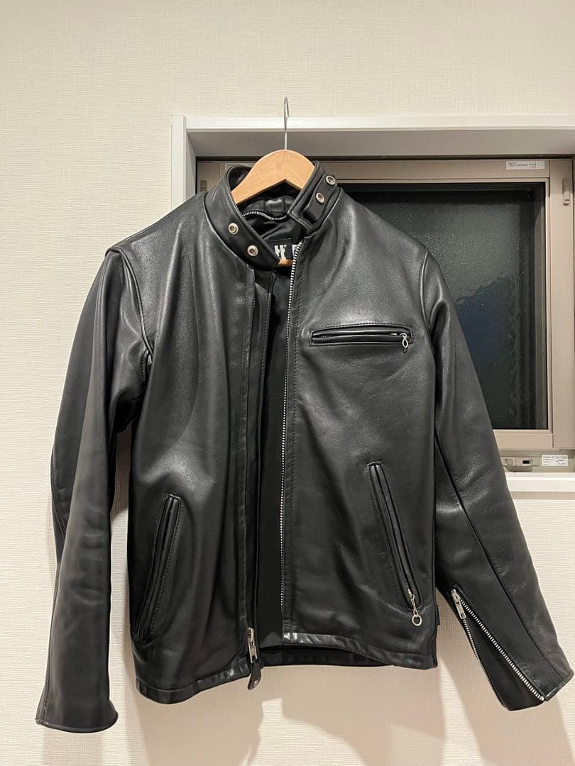 schott シングルライダース ショット 革ジャン 34