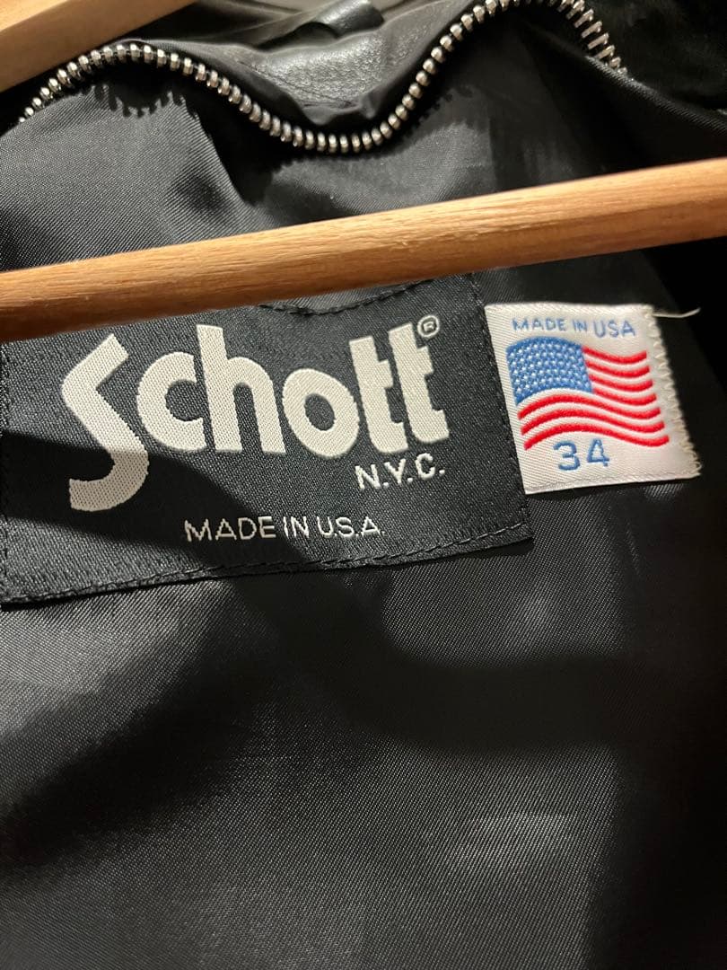 schott シングルライダース ショット 革ジャン 34