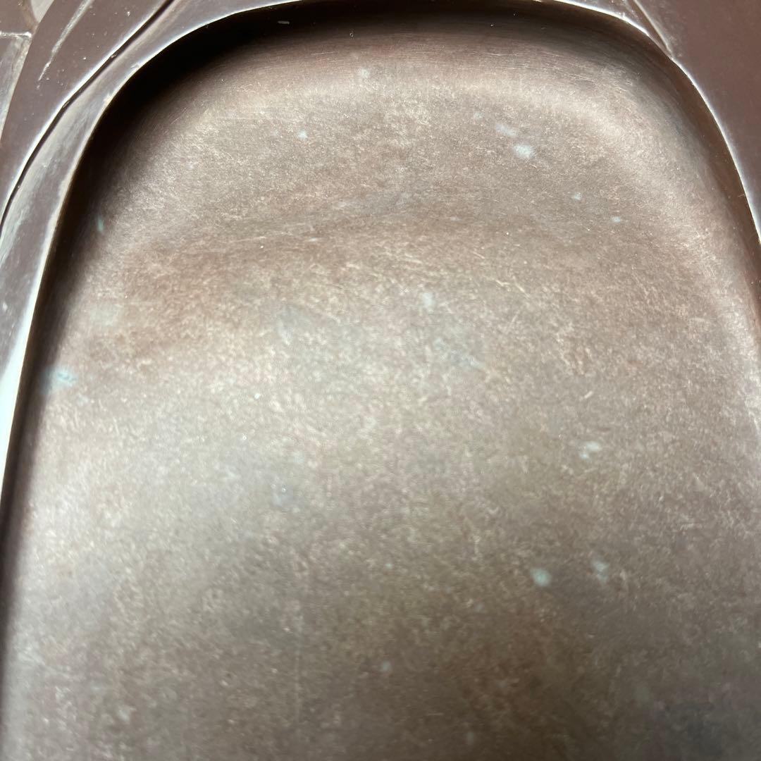 ⭕️赤間硯　昭竜山　19cm 笹彫刻野面硯　くすのき製硯　伝統工芸士　下井百合昭