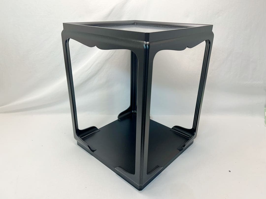 未使用 茶道具 塗師 川瀬表完造 高麗卓 木製 黒一閑 宗旦好写（御幣付） 共箱