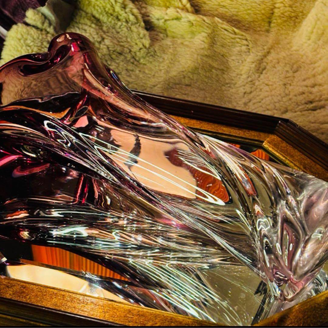 湯布院アンティーク イタリア 重厚ベネチアンガラス フラワースタンド 花瓶