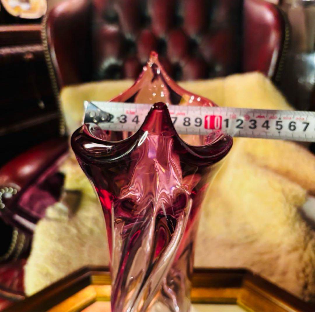 湯布院アンティーク イタリア 重厚ベネチアンガラス フラワースタンド 花瓶