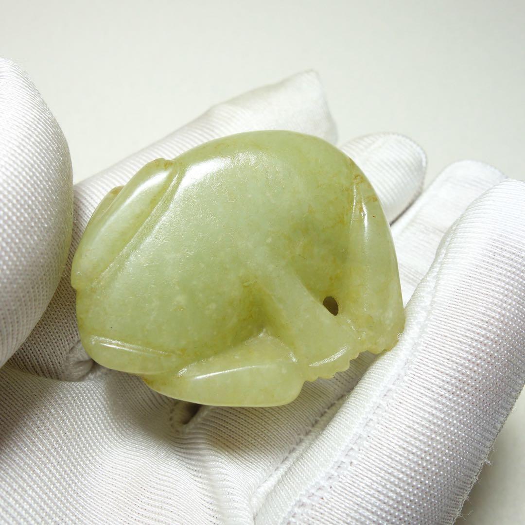 犬の彫刻 小型宋代和田玉 虎形彫刻 把件ペンダント C1A110