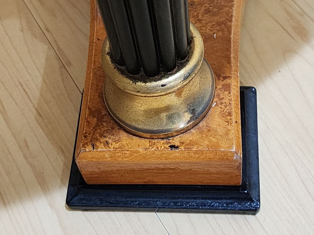 イタリア製最高級サイドテーブル　バーズアイメープル　大理石　40万円　引取限定