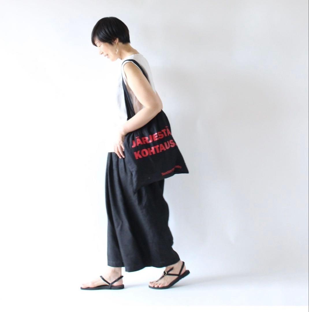 foglinenwork キナル 金子敦子さんコラボ ごきげんパンツ ブラック