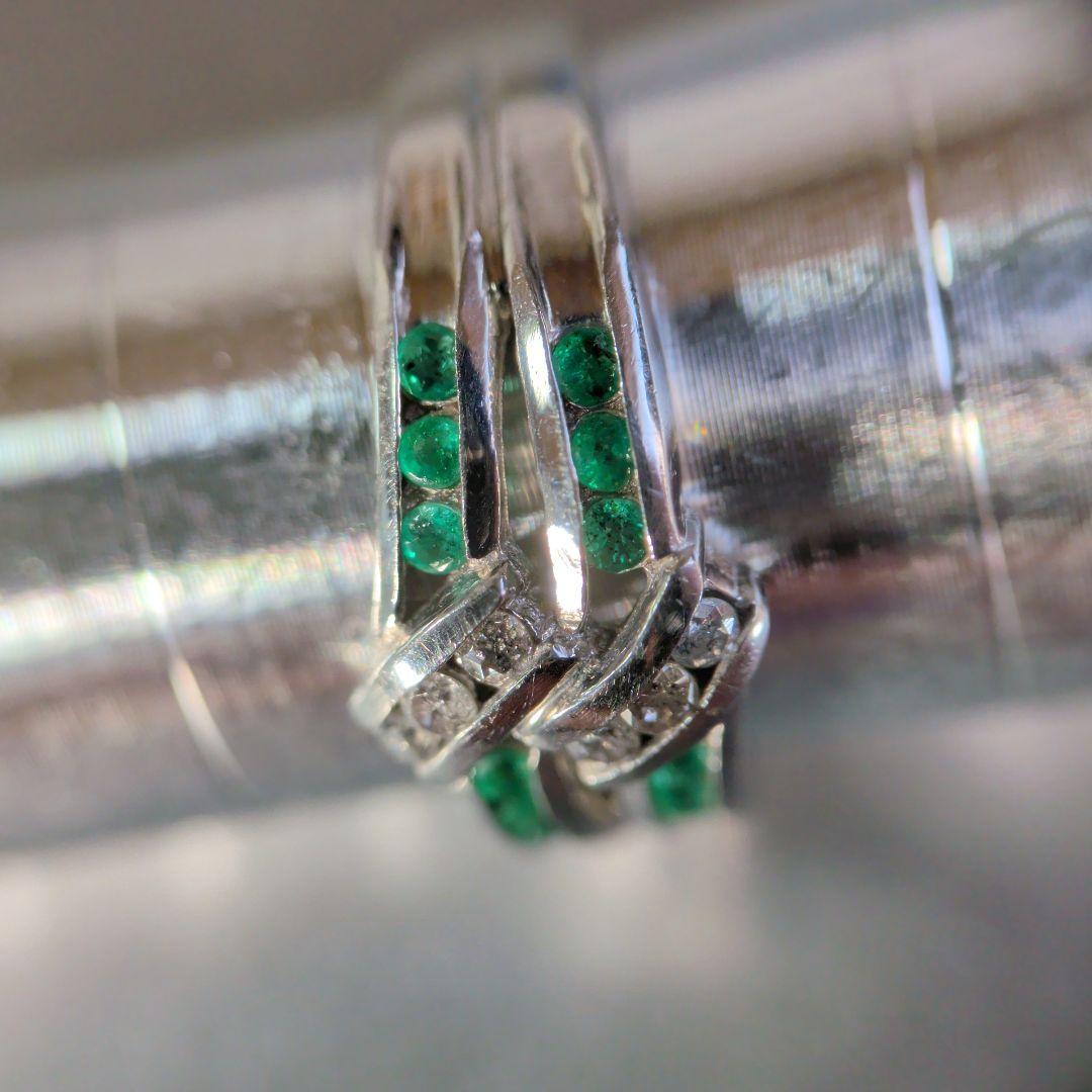 リング　Pt900　エメラルド計0.25ctダイヤモンド計0.12ct4.87g