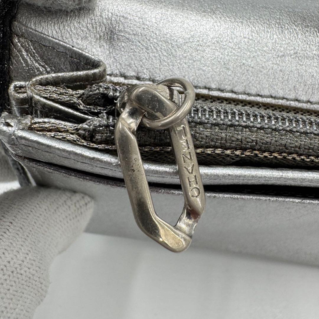 CHANEL シャネル マドモアゼル レザー 2つ折り 長財布 黒 シルバー