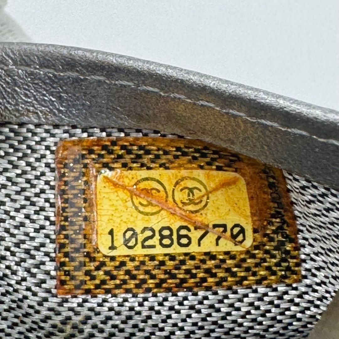 CHANEL シャネル マドモアゼル レザー 2つ折り 長財布 黒 シルバー