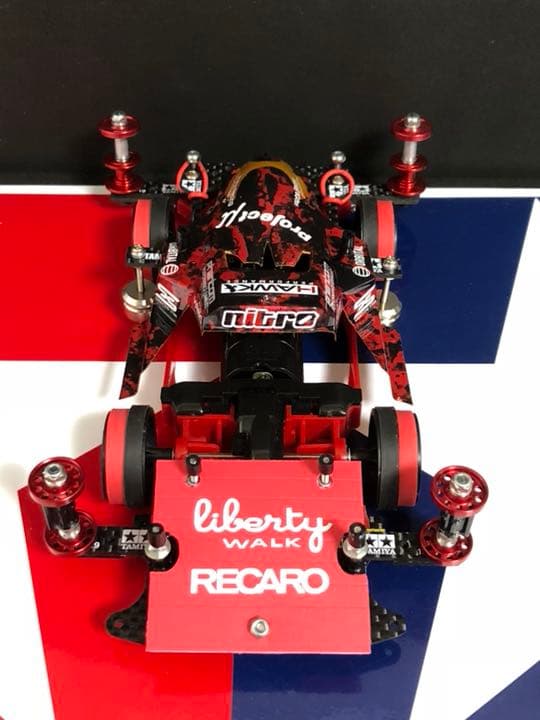 ミニ四駆  完成品 MAフルカーボン  レッドショットjr