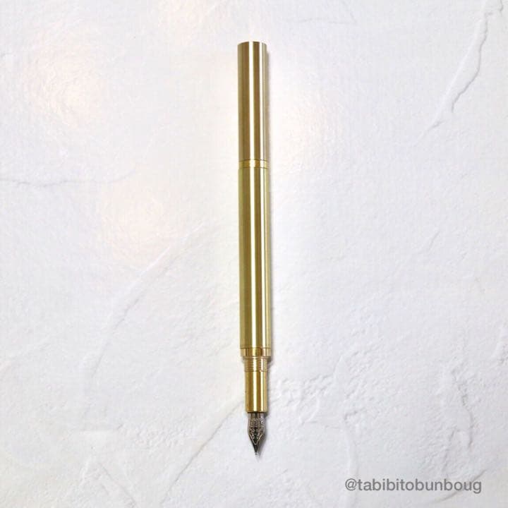 【オリジナル制作】真鍮無垢 キャップ式万年筆　ずっしり 重量感