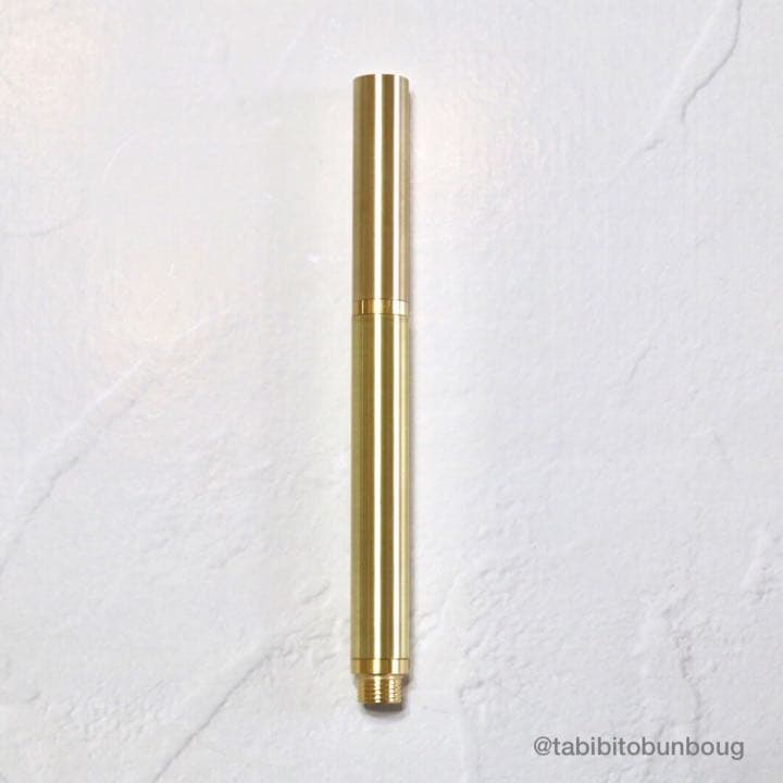 【オリジナル制作】真鍮無垢 キャップ式万年筆　ずっしり 重量感