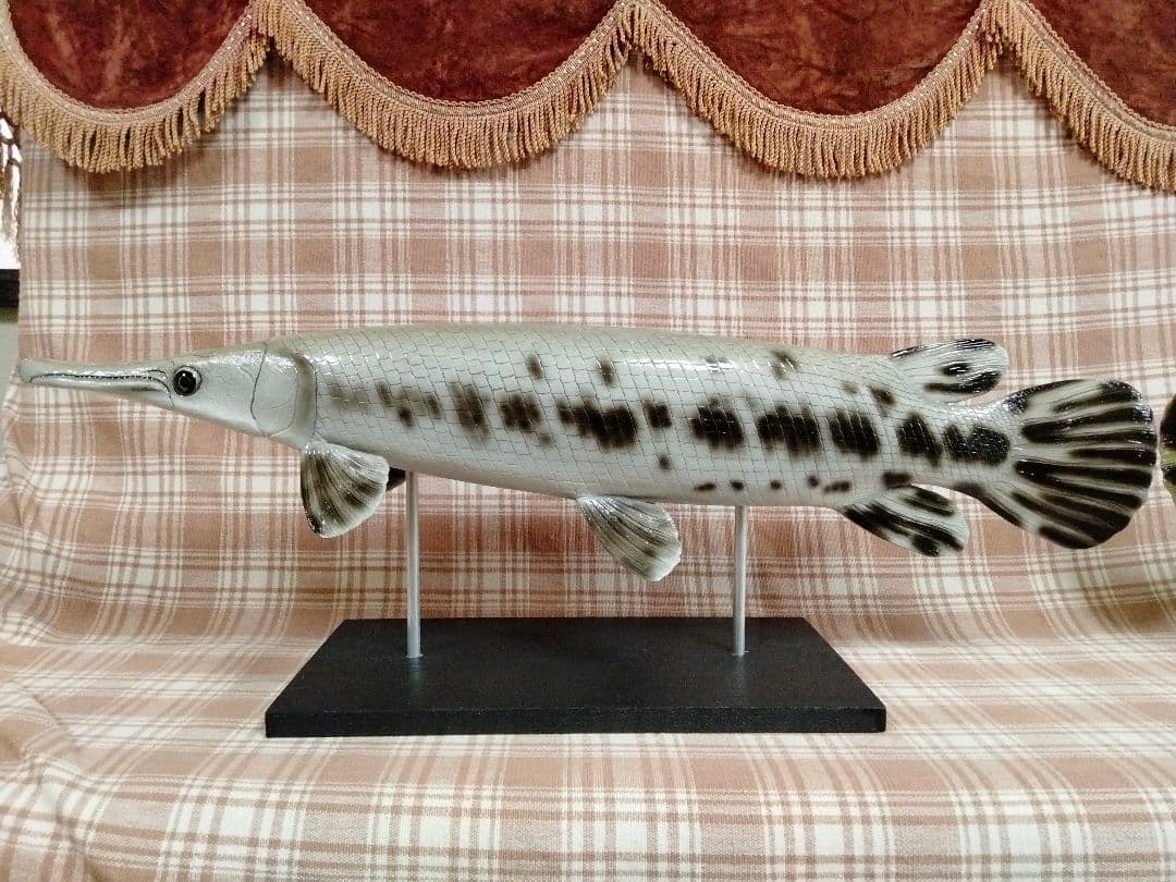 新型ハンドメイド　61cmガー アリゲーターガー　フィギュア　レプリカ　熱帯魚