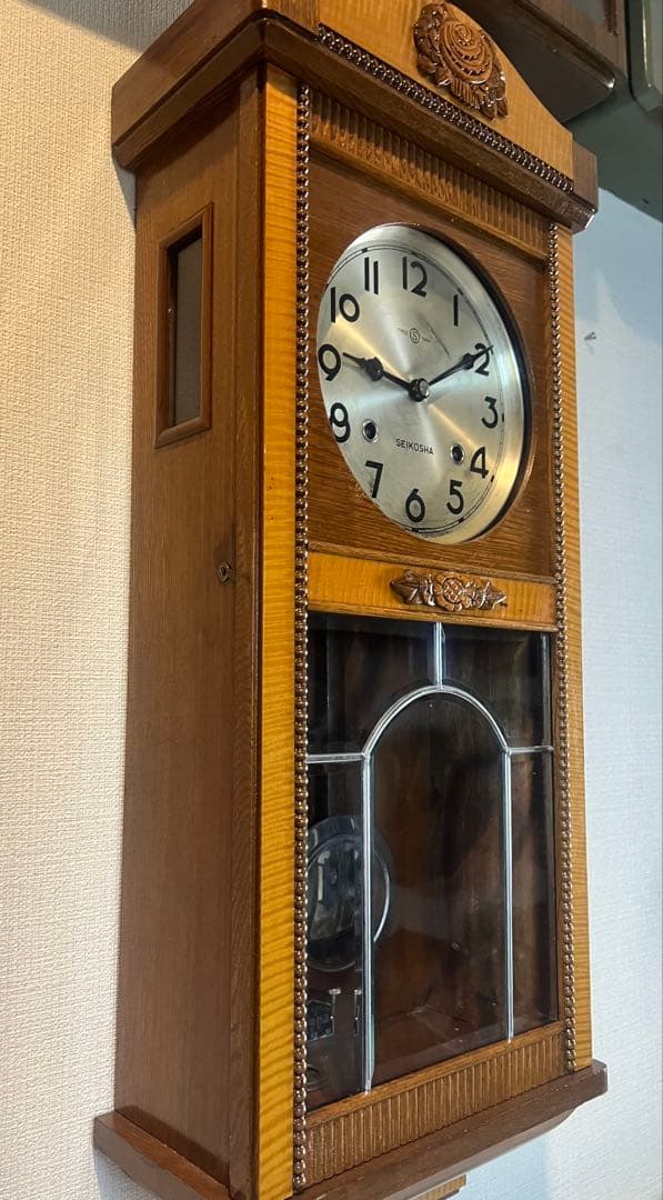 精工舎振り子時計ゼンマイ掛け時計柱時計ボンボン時計古時計