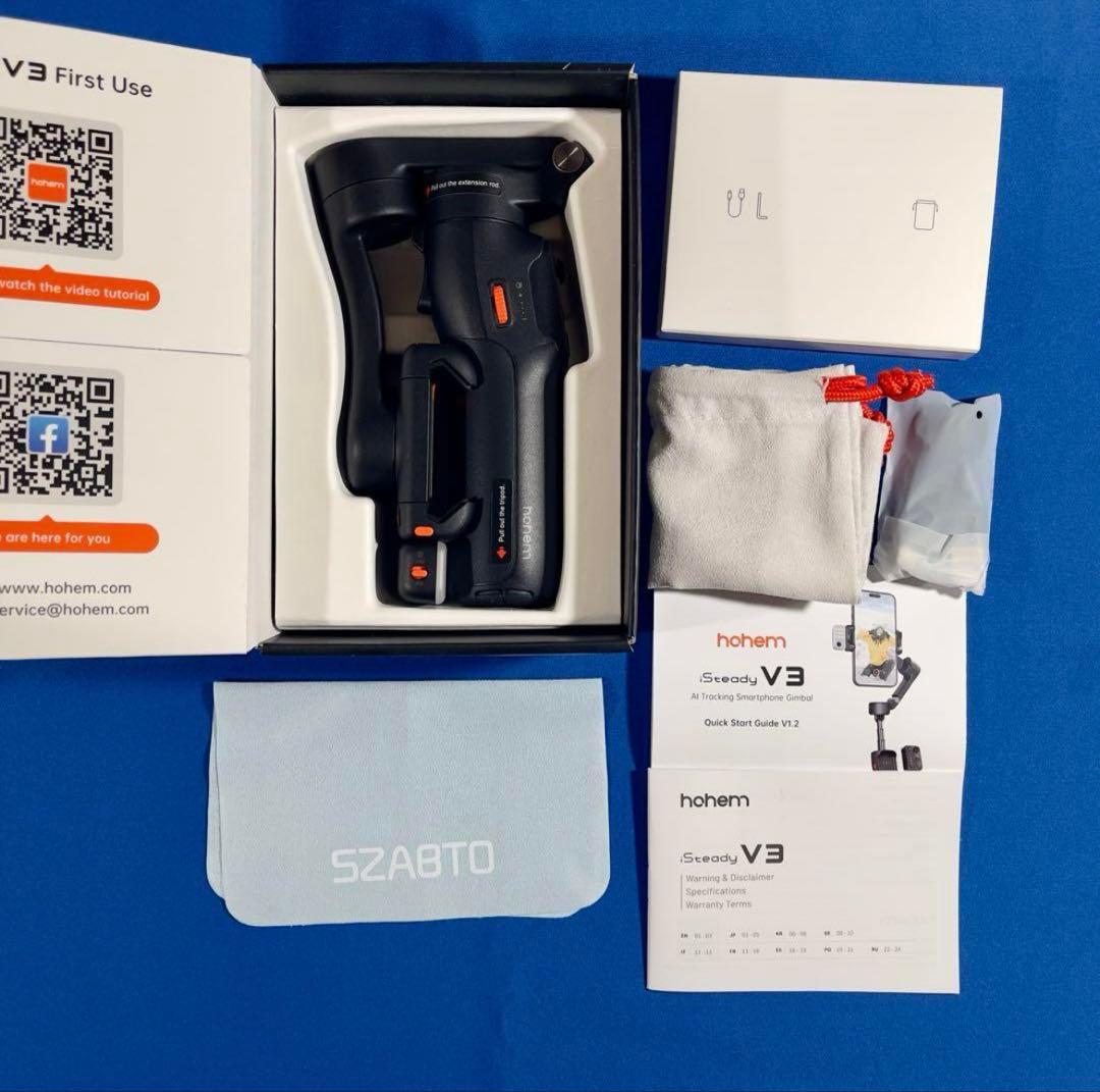 hohem V3 スマホジンバル3軸ポータブルスタビライザー AIトラッカー三脚
