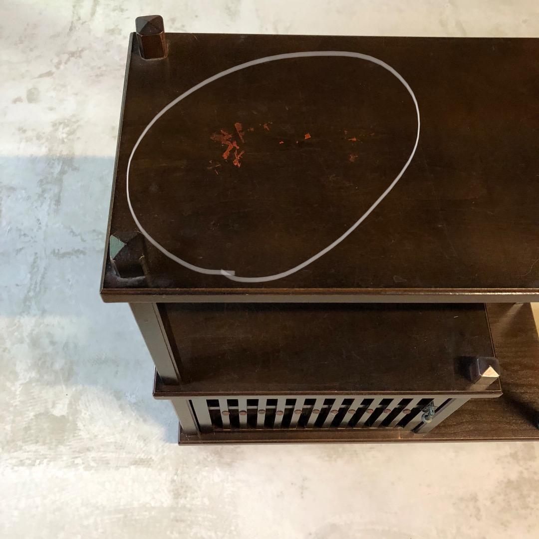 【昭和アンティーク】　戸棚　ガラス戸　飾り棚　ディスプレイ　昭和　和家具　木製