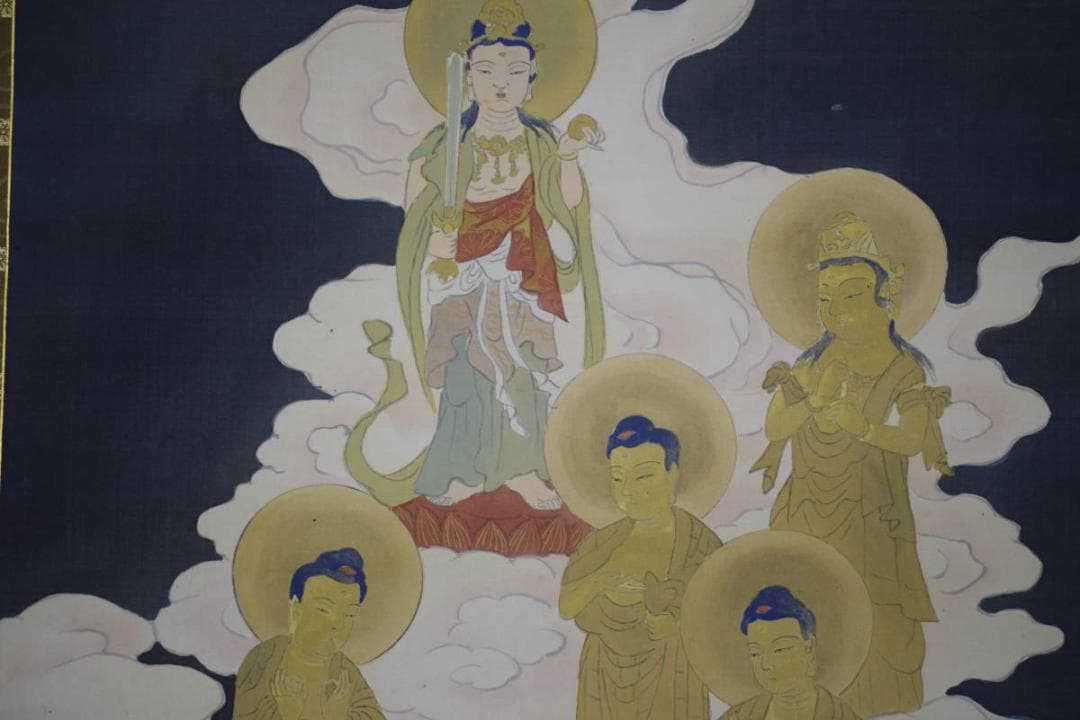 不詳作者不明/弘法大師図/十三佛/十三仏/双幅/布袋屋掛軸HF-345