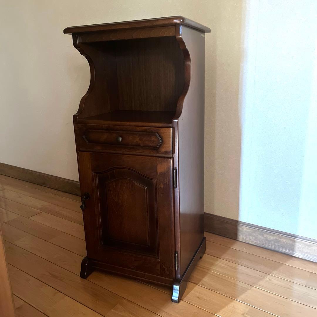 カリモクkarimoku コロニアル　コーナーテーブル コーナーラック 電話台