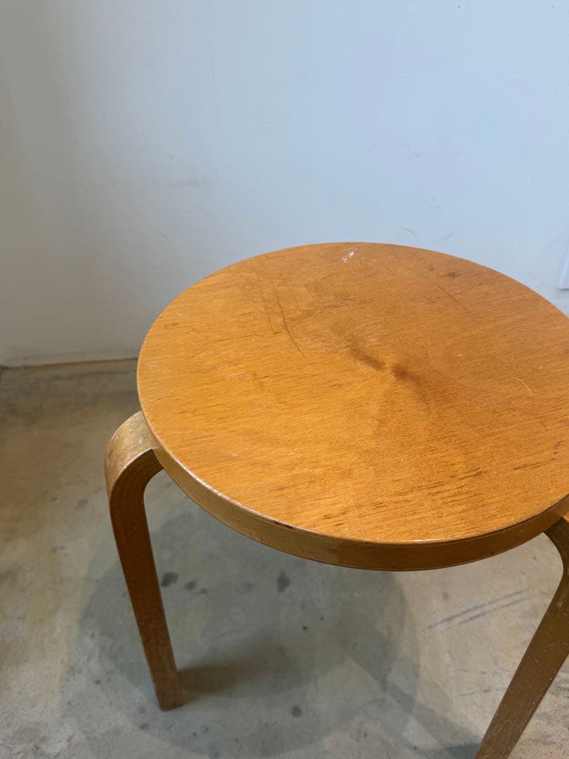 50年代stool60 Alvar Aalto ナチュラルトップ