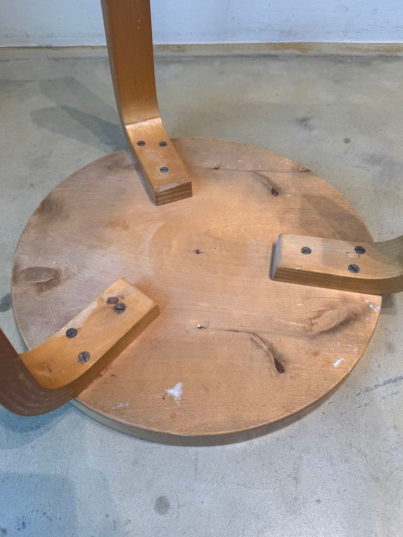 50年代stool60 Alvar Aalto ナチュラルトップ
