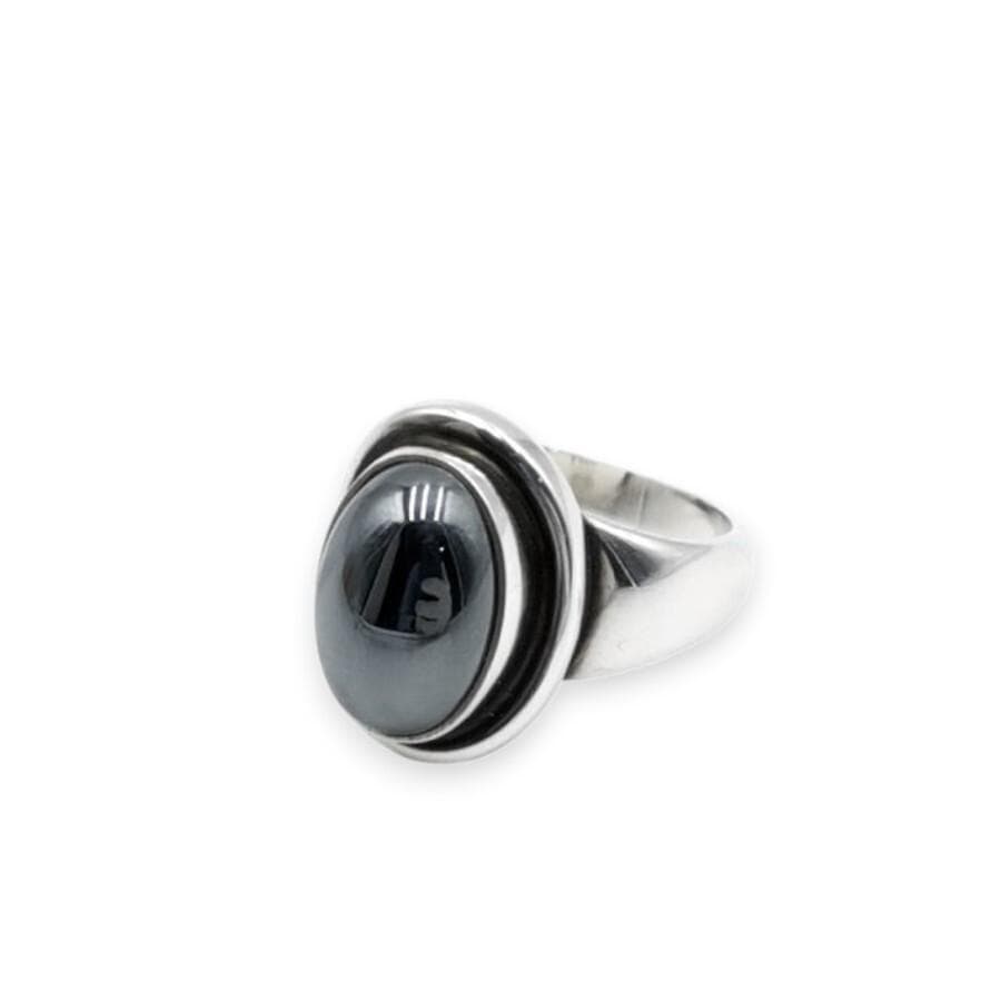 美品 ジョージジェンセン 指輪 ヘマタイト 10号 11-25110730