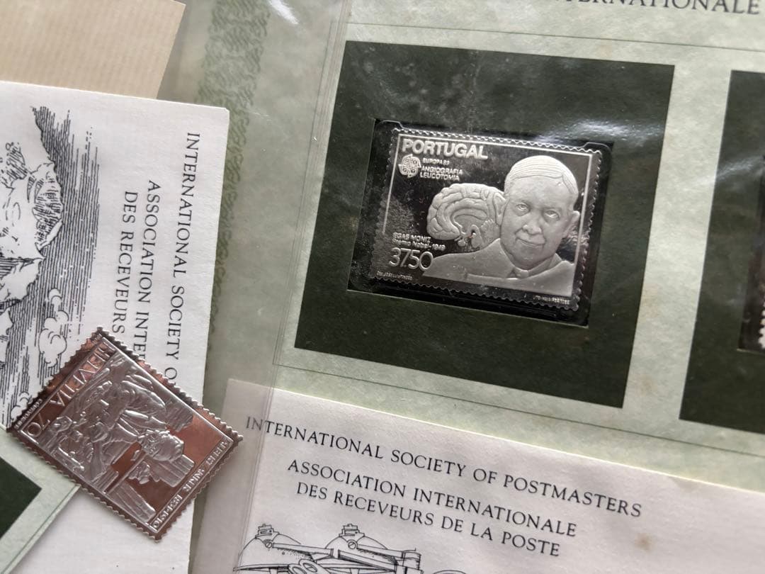 国際郵便局長協会 公式プレゼンテーションセット 純銀製切手プレート36枚