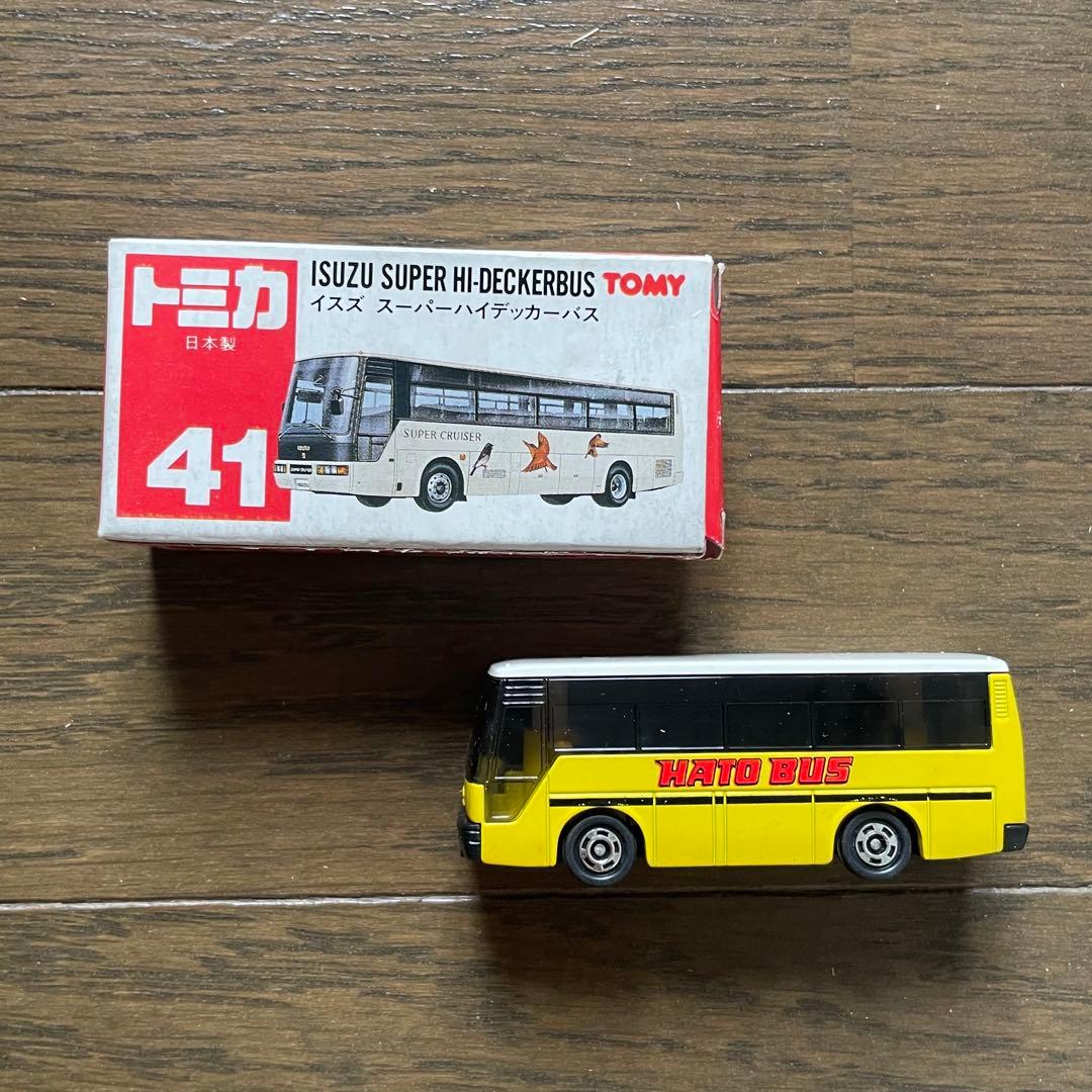 トミカ（日本製） イスズ スーパーハイデッカーバス（はとバス）