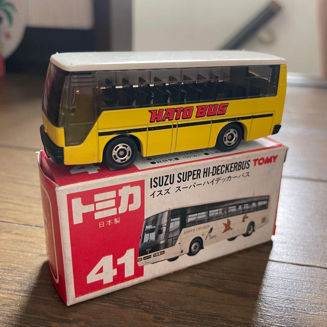 トミカ（日本製） イスズ スーパーハイデッカーバス（はとバス）