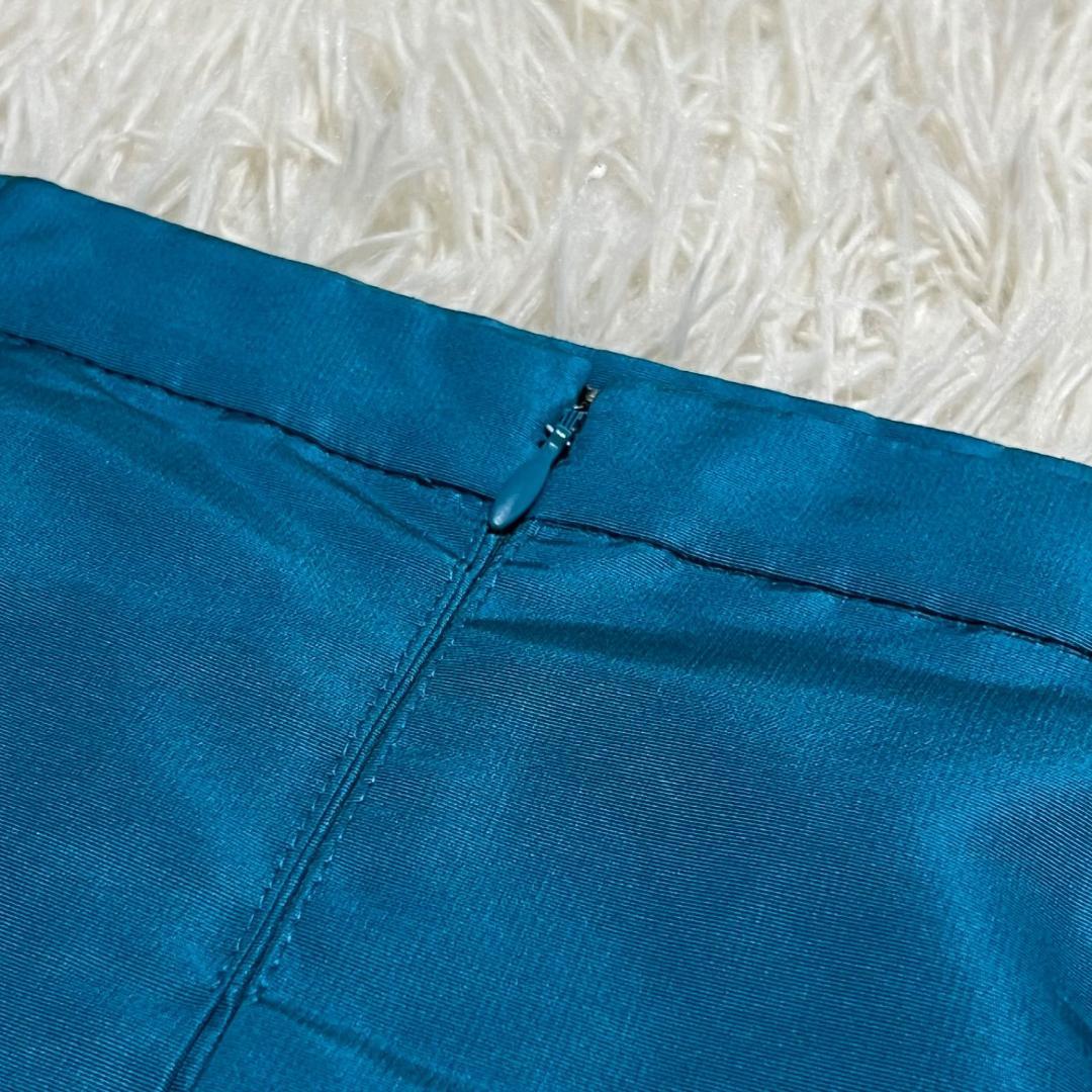 美品✨セリーヌ シルク 総柄 花 スカート グリーン 38