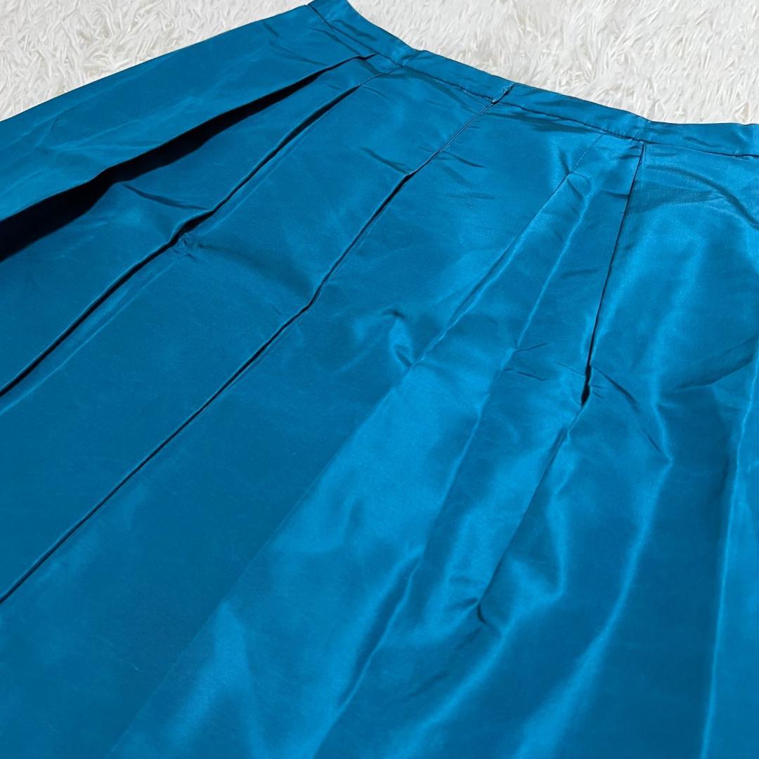 美品✨セリーヌ シルク 総柄 花 スカート グリーン 38