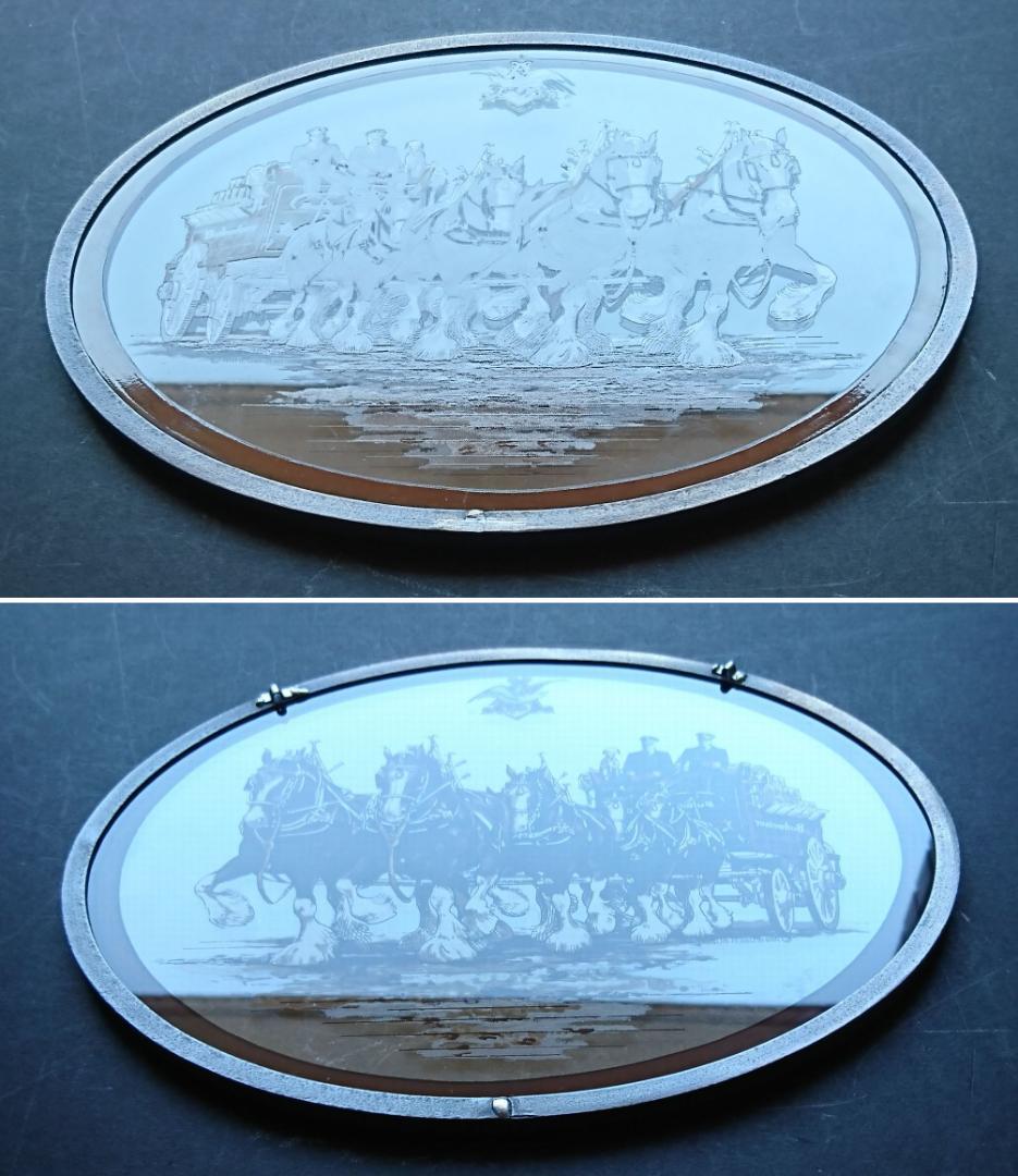 新品バドワイザー ステンドグラスBudweiserクリスマスbグラスマスターズ社