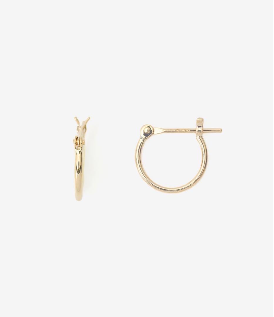 エステール　K10フープピアス　 イエローゴールド　刻印あり