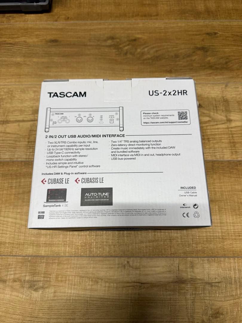 TASCAM US-2x2HR USBオーディオインターフェイス