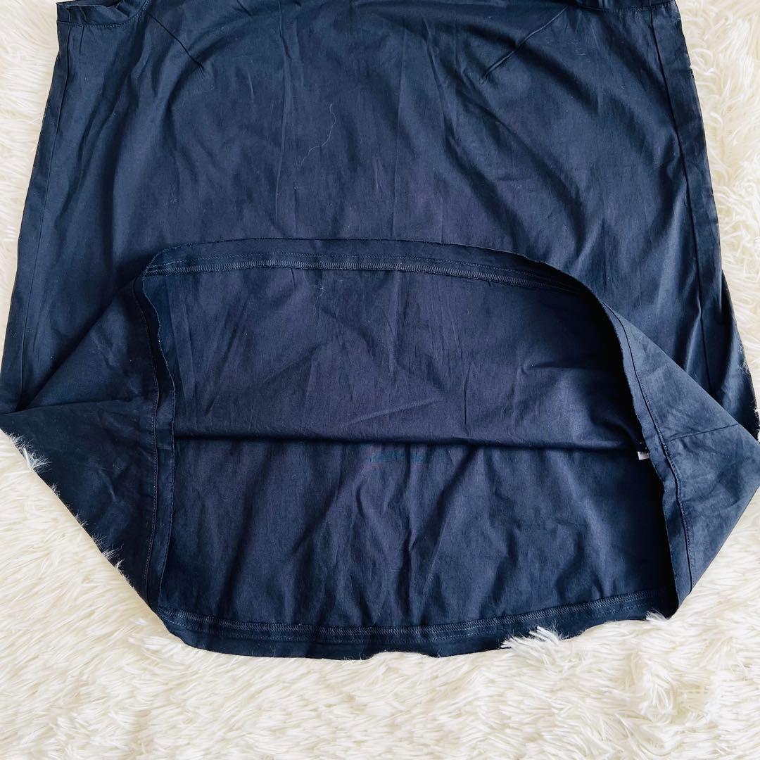 新品タグ付き 25ss ビアズリー　紺色　 シャツタンク 洗える　タンクトップ