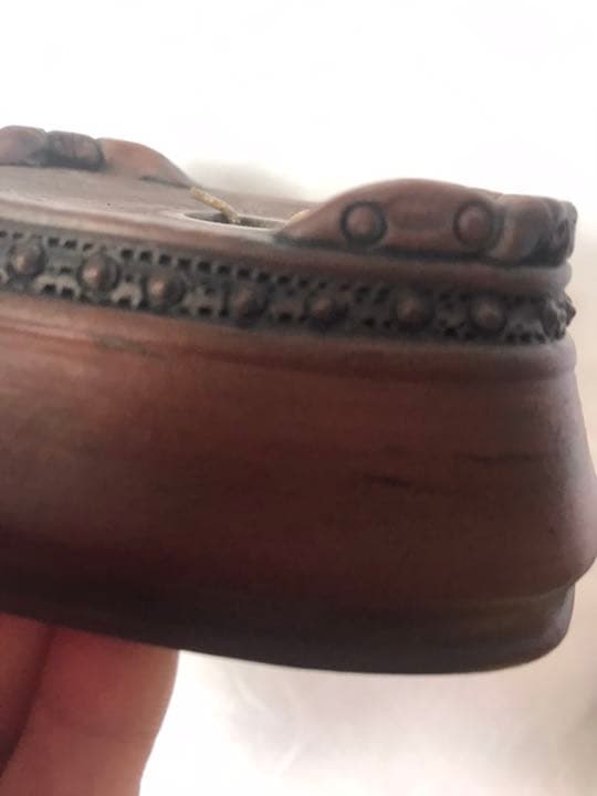 盆栽鉢　希少絶品常滑　泥珠窯正文　紫泥上紐下帯鋲打ち雲脚鉢ミニ盆栽鉢おまけ鉢付き