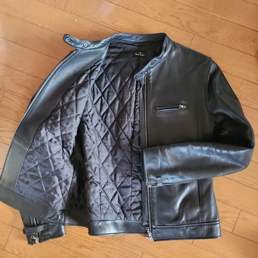 ポール・スミス　シングルライダースジャケット Mサイズ ブラック
