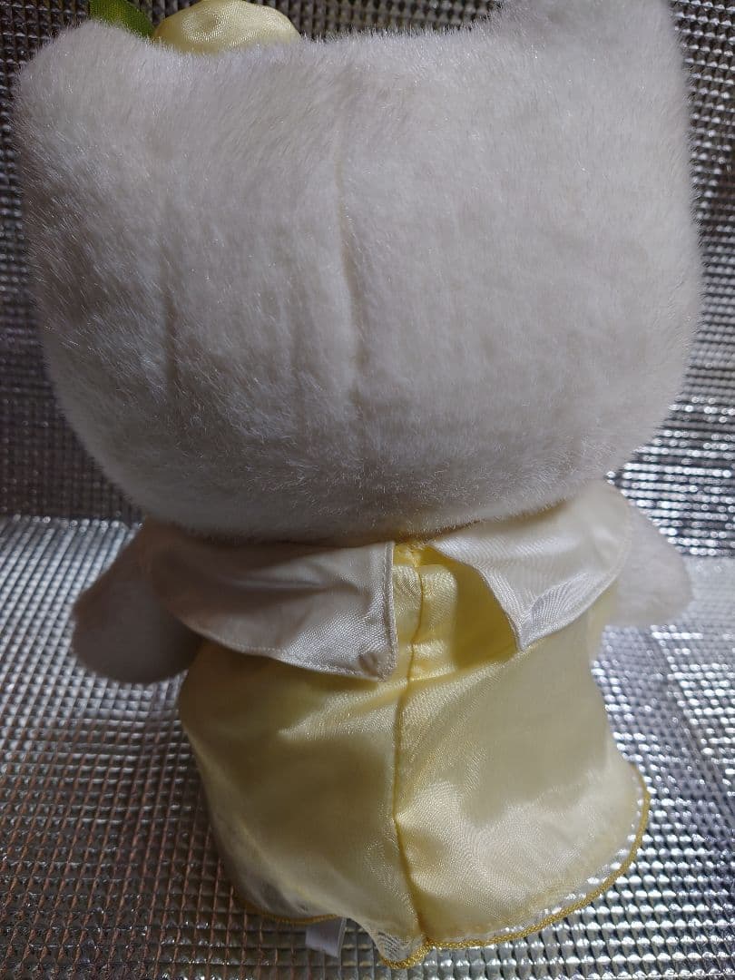 希少 平成レトロ 2000年 キティー ぬいぐるみ ドレス 花 Lサイズ