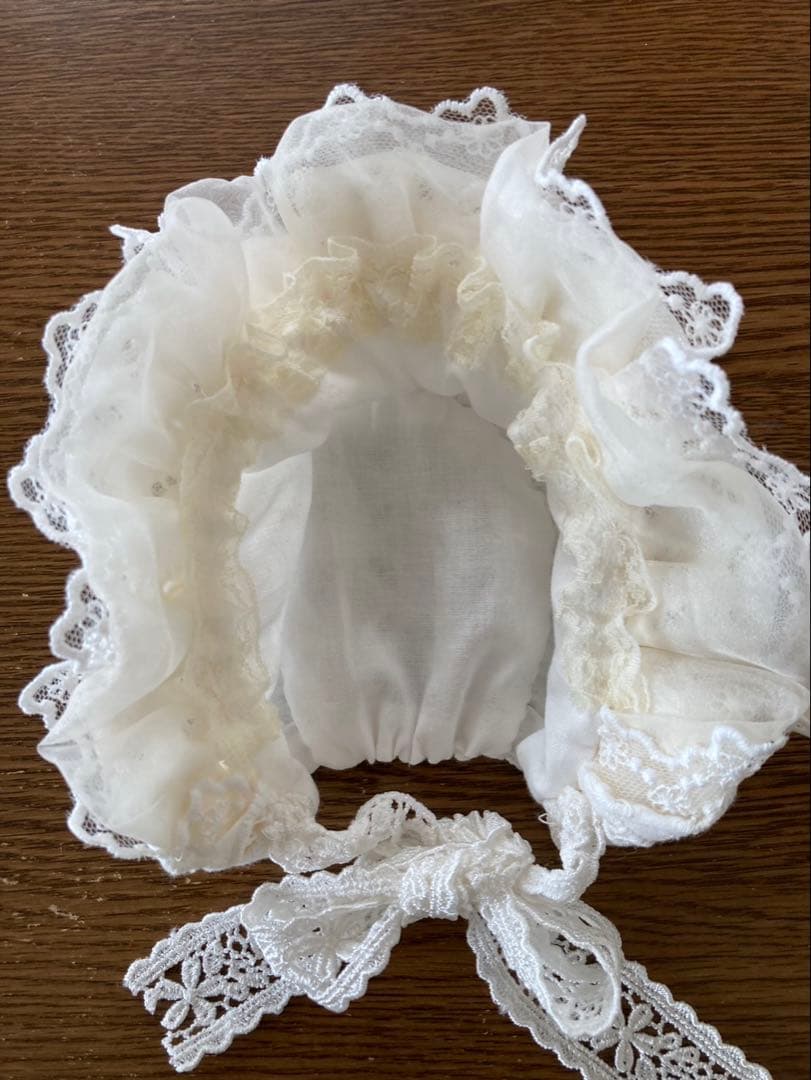 アンティークドール　ワンピース　ボンネット