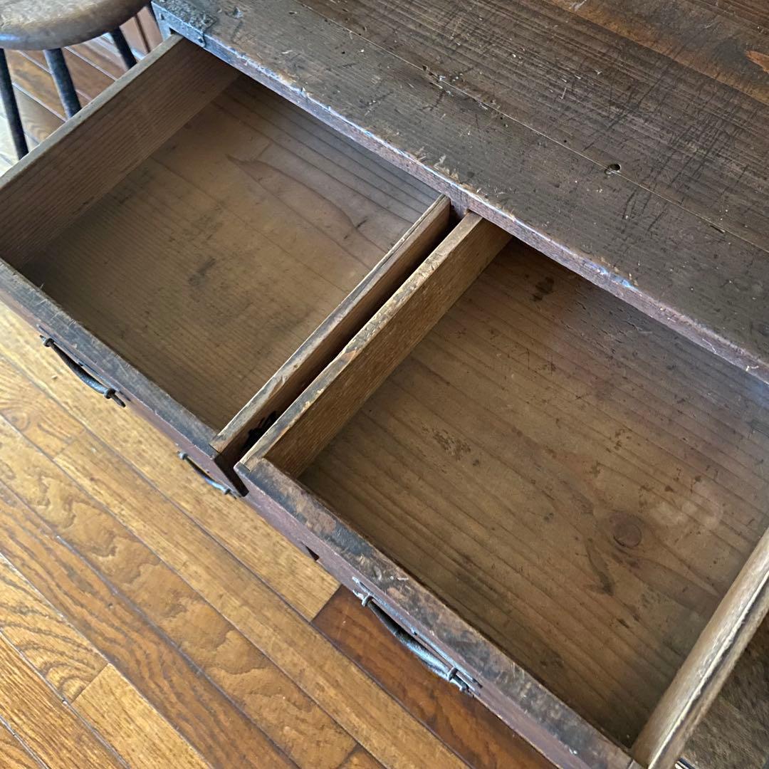 古い小引き出し　年代物　時代家具　8杯　古道具箱　古家具